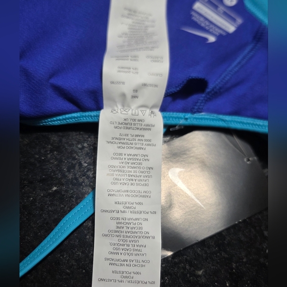 Nike Blue and Pink Sports Bra with Moisture-Wicking Fabric NTW - Picture 7 of 8